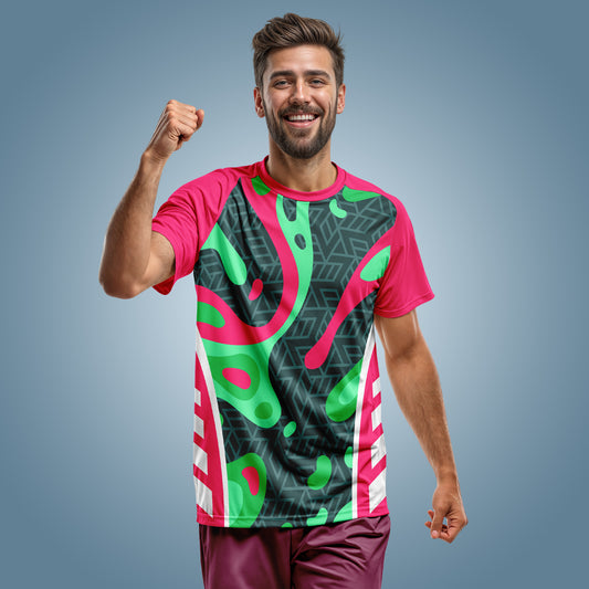 Hyparocks Multicolour Printed Dry-fit T-Shirt