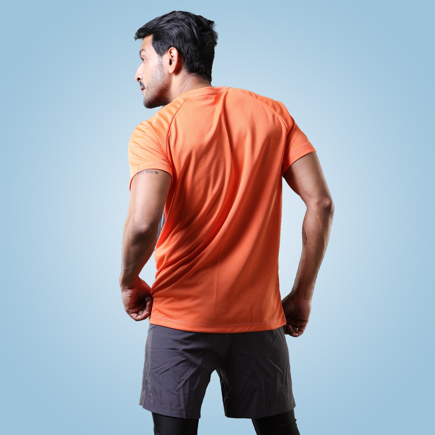 Hyparocks Orange Graphic Printed Active T-Shirt