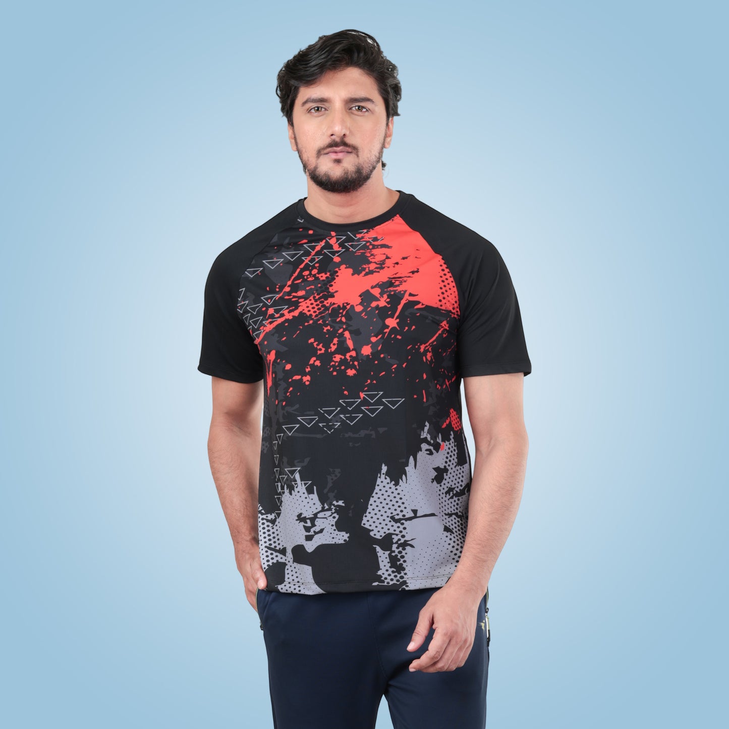 Hyparocks Abstract Design Printed Super Dry Active T-Shirt