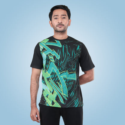 Hyparocks Abstract Graphic Printed Super Dry Active T-Shirt