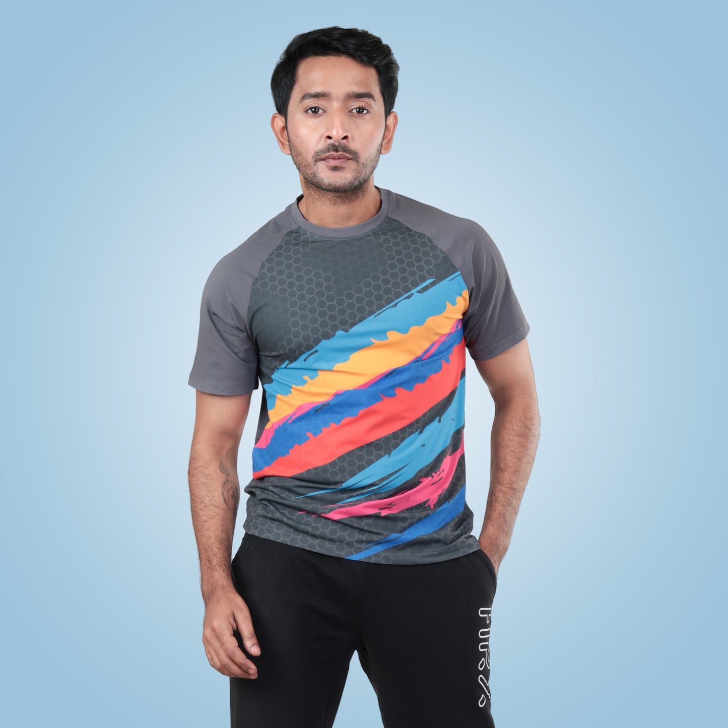 Hyparocks Round Neck Half Sleeve Regular-fit Active T-Shirt