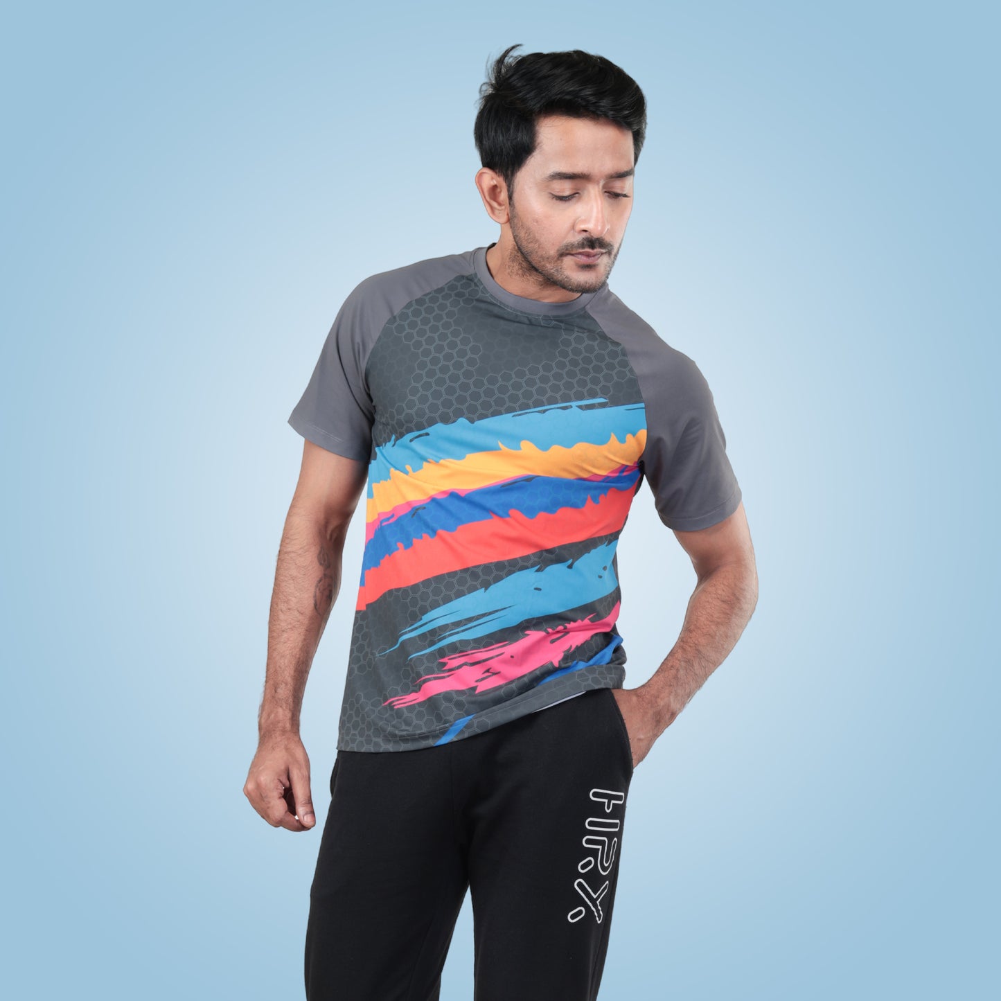 Hyparocks Round Neck Half Sleeve Regular-fit Active T-Shirt